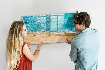 Tableau verre magnétique Les gens de la plage