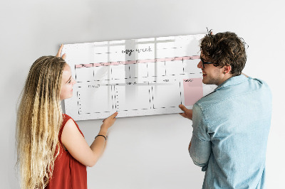 Tableau magnétique mural Mon agenda hebdomadaire