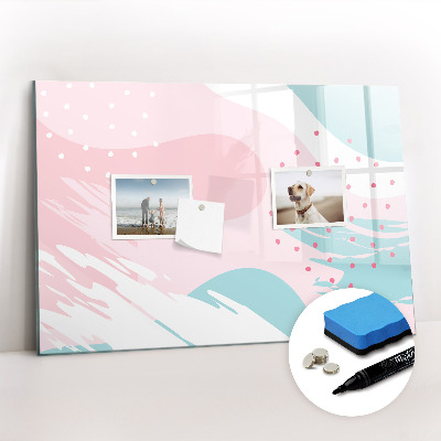 Tableau effaçable magnétique Abstraction pastel