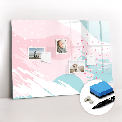 Tableau effaçable magnétique Abstraction pastel