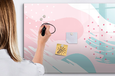 Tableau effaçable magnétique Abstraction pastel