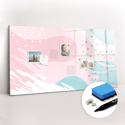 Tableau effaçable magnétique Abstraction pastel