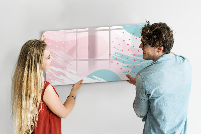 Tableau effaçable magnétique Abstraction pastel
