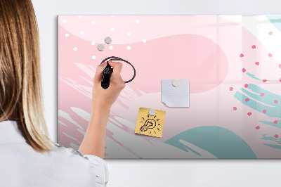 Tableau effaçable magnétique Abstraction pastel