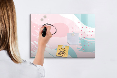 Tableau effaçable magnétique Abstraction pastel