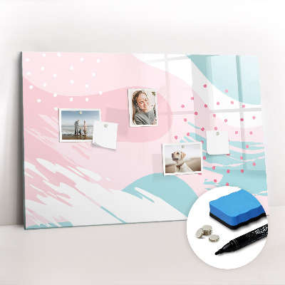 Tableau effaçable magnétique Abstraction pastel