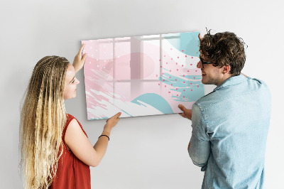 Tableau effaçable magnétique Abstraction pastel