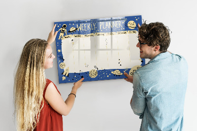 Tableau verre magnétique Planificateur d'espace