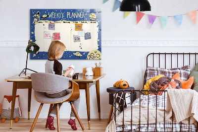 Tableau verre magnétique Planificateur d'espace