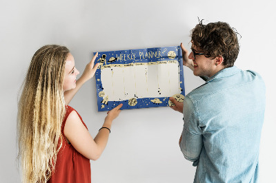 Tableau verre magnétique Planificateur d'espace