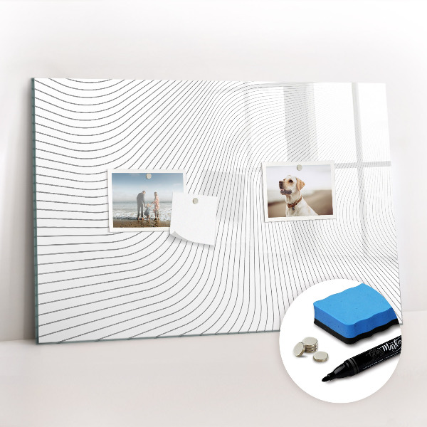 Tableau effaçable magnétique Lignes abstraites