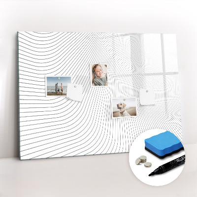 Tableau effaçable magnétique Lignes abstraites