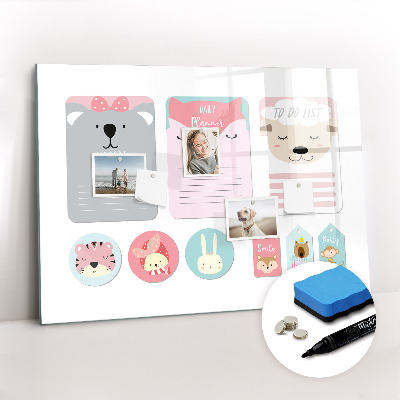 Tableau magnétique mural Marque-pages joyeux