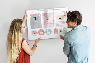 Tableau magnétique mural Marque-pages joyeux