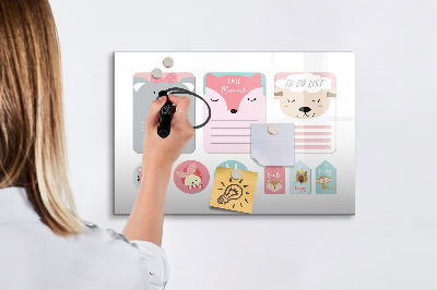 Tableau magnétique mural Marque-pages joyeux