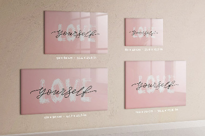 Tableau magnétique mural L'inscription aime-toi toi-même