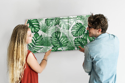 Tableau verre magnétique Feuilles de Monstera