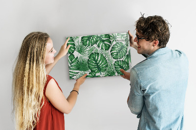 Tableau verre magnétique Feuilles de Monstera