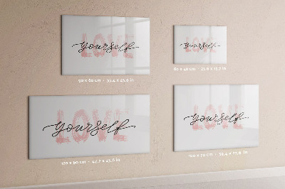 Tableau effaçable magnétique L'inscription aime-toi toi-même