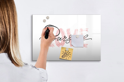 Tableau effaçable magnétique L'inscription aime-toi toi-même