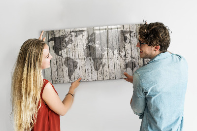 Tableau effaçable magnétique Carte du monde du plateau