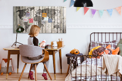 Tableau effaçable magnétique Carte du monde du plateau