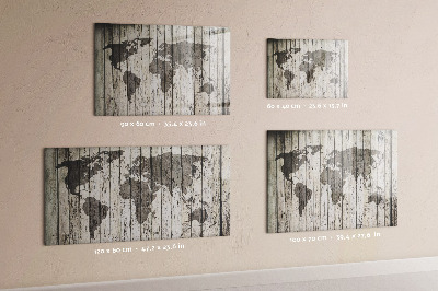 Tableau effaçable magnétique Carte du monde du plateau