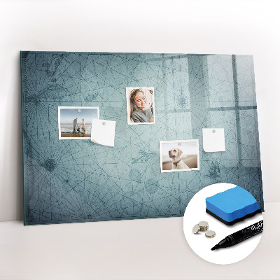 Tableau magnétique mural Carte ancienne