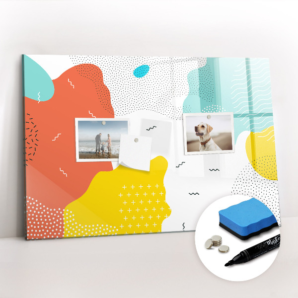 Tableau verre magnétique Abstraction pop