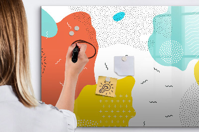 Tableau verre magnétique Abstraction pop