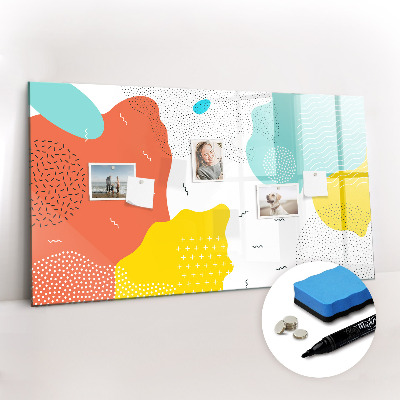 Tableau verre magnétique Abstraction pop