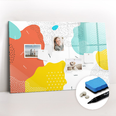 Tableau verre magnétique Abstraction pop