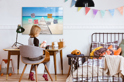 Tableau effaçable magnétique Île tropicale