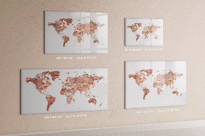 Tableau verre magnétique Vieille carte en briques