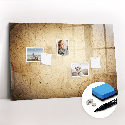 Tableau effaçable magnétique Carte du vieux monde