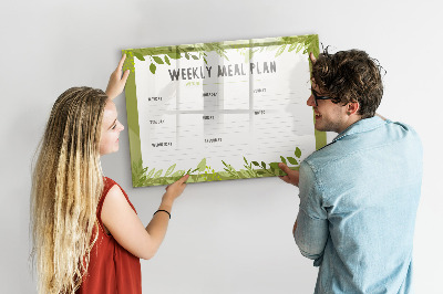 Tableau effaçable magnétique Menu de la semaine