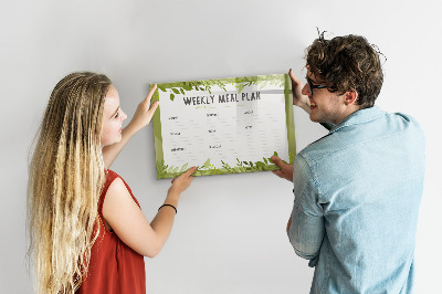 Tableau effaçable magnétique Menu de la semaine