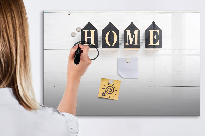 Tableau magnétique mural L'inscription « maison »