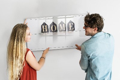 Tableau magnétique mural L'inscription « maison »