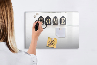 Tableau magnétique mural L'inscription « maison »