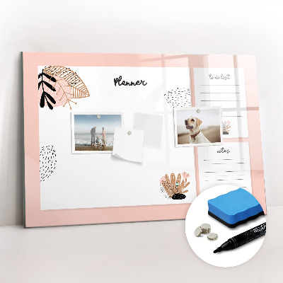 Tableau magnétique mural Carnet de notes planificateur
