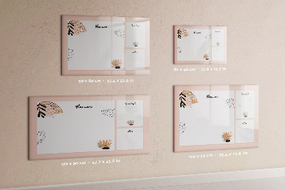 Tableau magnétique mural Carnet de notes planificateur