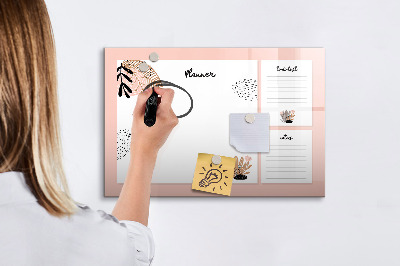 Tableau magnétique mural Carnet de notes planificateur