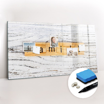 Tableau verre magnétique Famille