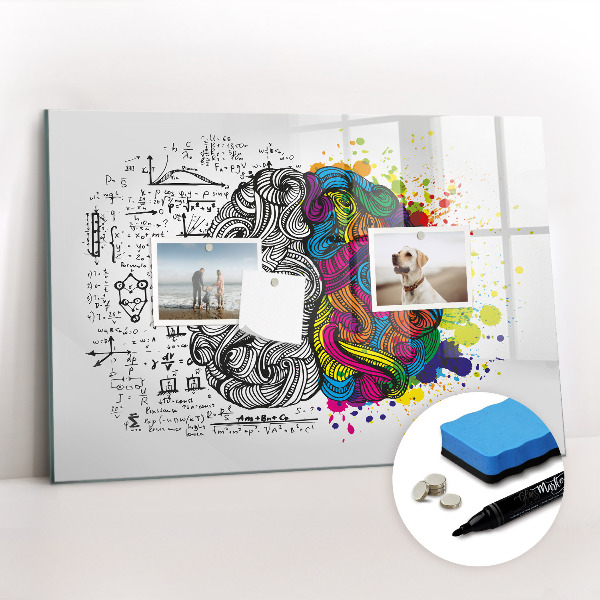 Tableau effaçable magnétique Abstraction du cerveau