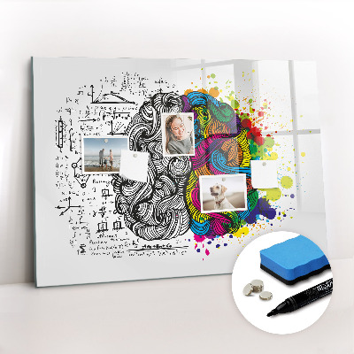 Tableau effaçable magnétique Abstraction du cerveau