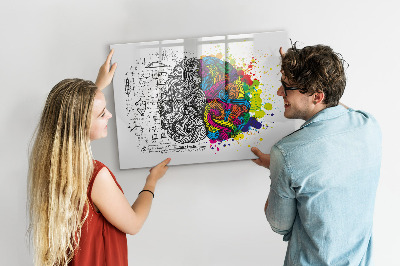 Tableau effaçable magnétique Abstraction du cerveau