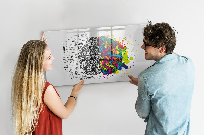 Tableau effaçable magnétique Abstraction du cerveau
