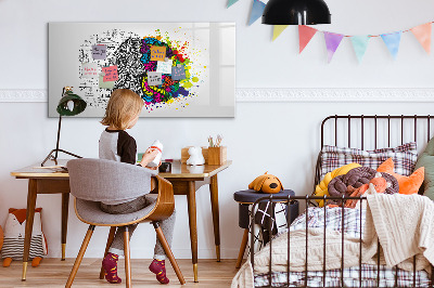 Tableau effaçable magnétique Abstraction du cerveau