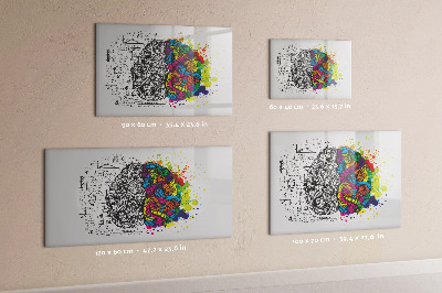 Tableau effaçable magnétique Abstraction du cerveau